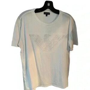 Emporio Armani women’s white short sleeve white tee with logo size M